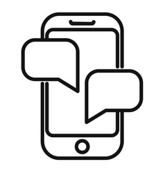 Phone Chat Icon Outline Contact Call