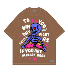 Cute Skull Boxing Design Streetwear Tshirt