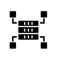 Data Storage Space Black Glyph Icon