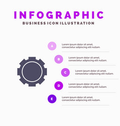 Gear Setting Instagram Solid Icon Infographics 5