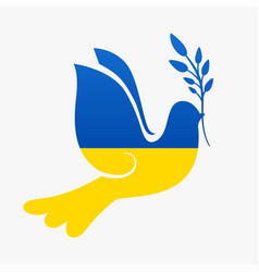 Dove Peace Bird In Ukraine Flag