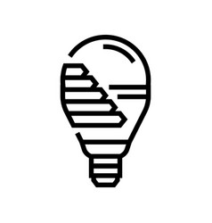 Energy Efficient Lighting Green Building Line Icon