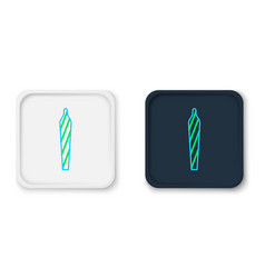 Line Marijuana Joint Spliff Icon Isolated On