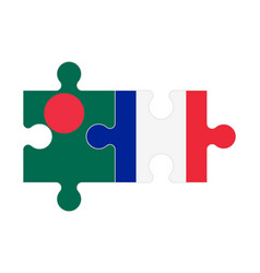 Puzzle Of Flags Bangladesh And France