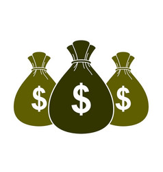 Three Moneybags Money Bag Simplistic Icon Or Logo