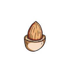 Almond Nut Logo Design