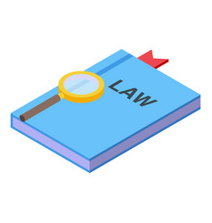 Consumer Rights Law Icon Isometric Style