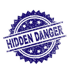 Grunge Textured Hidden Danger Stamp Seal