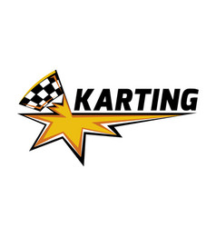 Karting Race Logo Emblem Element