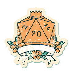 Natural 20 Critical Hit D20 Dice Roll