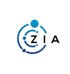 Zia Letter Technology Logo Design On White