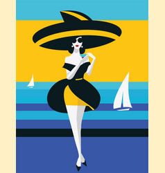 Art Deco Fashion Graphic Portrait