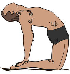 Man Yoga Ustrasana Or Camel Pose