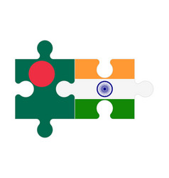 Puzzle Of Flags Bangladesh And India