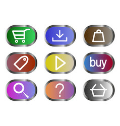 Set Of Buttons For Website Design Click The