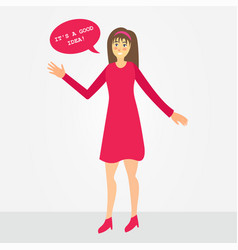 Woman Talking With Speech Bubble