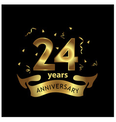 24 Years Anniversary Golden