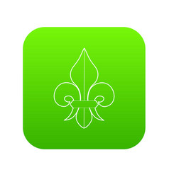 Fleur De Lis Icon Green