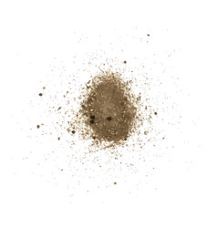 Heap Ground Black Pepper Isolated On White