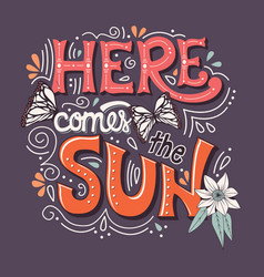 Here Comes The Sun Typography Banner