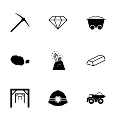 Mining icon set Royalty Free Vector Image - VectorStock