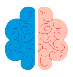 Blue Pink Puzzle Pieces Connected Abstract Brain