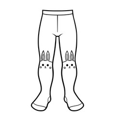 Coloring Book Kids Tights For Girl