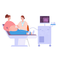 Pregnant Woman On Ultrasound Scan Medical