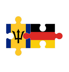 Puzzle Of Flags Of Barbados And Germany