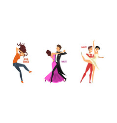 Male ballet dancer character dancing cartoon Vector Image
