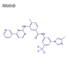 Skeletal Formula Nilotinib Drug Chemical