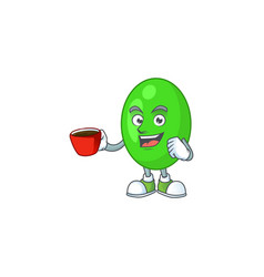 A Mascot Design Tetrad Drinking Cup Coffee