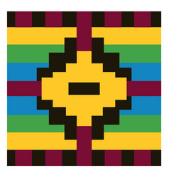 Colorful Diamond Kente Composition