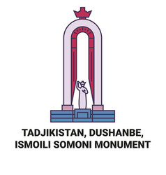 Tadjikistan Dushanbe Ismoili Somoni Monument