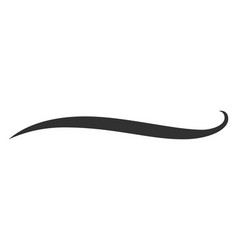 Curly Swoosh Text Tail Retro Decorative Element