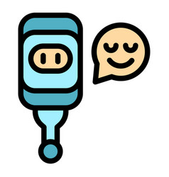 Positive Emoji Pregnant Test Icon Flat