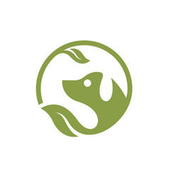 Animal Dog Puppy Leaf Nature Creative Logo