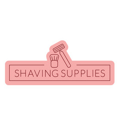 Bathroom Label Shaving Supplies Flat