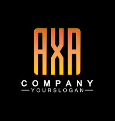 Initial Letters Axa Logo Design Template