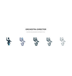 Orchestra Director Icon In Different Style Two