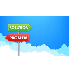 Solution And Problem Road Sign Stock