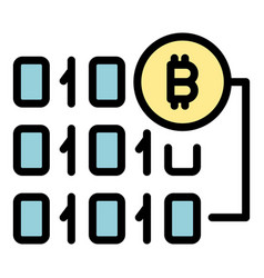 Blockchain Currency Icon Flat