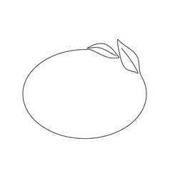 Floral Oval Frame One Line Drawing