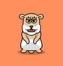 Hamster Sad Cartoon Mascot