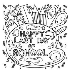 Happy Last Day Of School Coloring Page For Kids