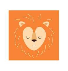 Simple Lion Portrait