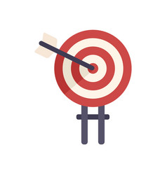 Target Goal Icon Flat People Business