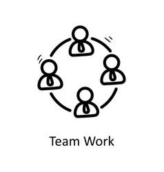 Team Work Outline Icon Design