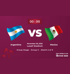 Argentina Vs Mexico Football Match Template Fifa