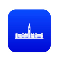 Parliament Building Canada Icon Digital Blue